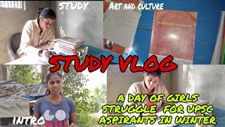 🌱[STUDY VLOG ] 🌷A DAY OF GIRLS STRUGGLE  FOR UPSC ASPIRANTS IN WINTER 📙| MOTIVATIONAL VIDEO