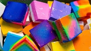 Sift dyed gym chalk with fresh unpolished gym chalk combo ||oddlysatisfying 