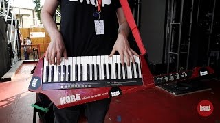Live B Synth Korg Keytar RK100 Synth Demo | Calgary Stampede Coke Stage