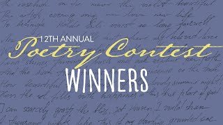 12th Annual Poetry Contest Poetry Winners