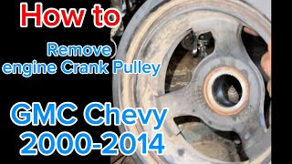 GMC Chevy 2000-2014 Engine Crank Pulley Removal Step by Step Guide!! #mechanic #diy