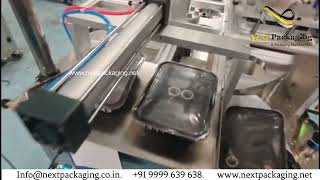 Automatic rotary tray sealing machine with MAP function | tray sealer with nitrogen gas flushing 