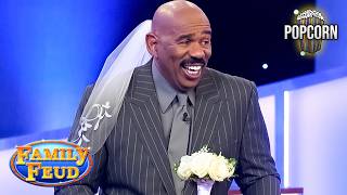FUNNIEST Marriage Questions That Made Steve Harvey LAUGH! | Family Feud