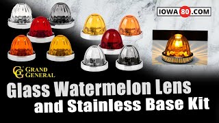 Watermelon Lens & Polished Stainless Steel Light Kit