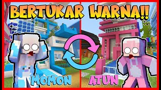 ATUN & MOMON SUDDENLY CHANGE COLORS.. ATUN BECOMES PINKY GUYS!! Feat @sapipurba Minecraft