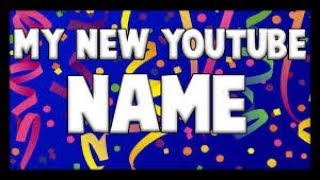 New Yt Name