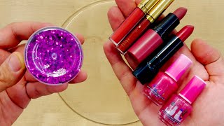 Slime Makeup Lipstick mixing Eyeshadow ASMR Satisfying