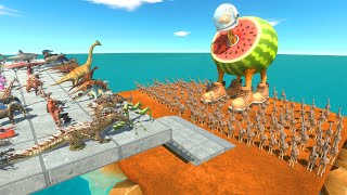 Factions vs 300 Giraffes and the Giraffe King | Animal Revolt Battle Simulator