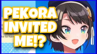 Subaru was SO surpirsed when Pekora invited her to her Live that she have to check her message twice
