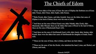 Genesis 36:15-30 KJV | The Chiefs of Edom