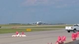 Big Russian cargo plane takeoff from GSP