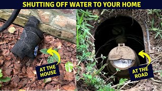Two ways to shutoff the main water supply to your house.
