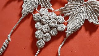 Vintage Crochet/Πλεκτό Σταφύλι με μικρές Ροζέτες /Τεχνική/Tutorial
