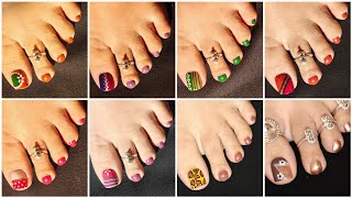 Lovely foot nail art at home | Best toe nail designs for beginners | Nail Delights 💅