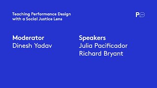 PQ Talks 14 June - Teaching Performance Design with a Social Justice Lens