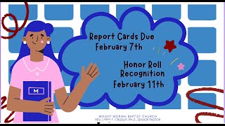 Mount Moriah Baptist Church Jan 22