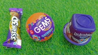 Colorful Cadbury Gems & Lickables Surprise with 5 Star 3D 🍫 | Satisfying ASMR Sounds