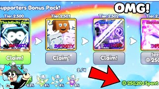 😱 I Spent 250,000$ on BGSI & 1 in 10 TRILLION INFINITY PET! (Anniversary Event)