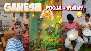 Ganpati Bappa Ke Saath Bhakti + Masti ❤️😂 | Ganesh Pooja 2025