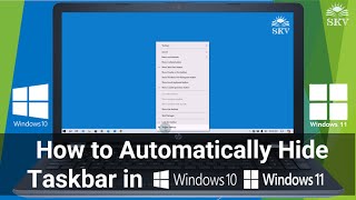 How to Automatically Hide the Taskbar in Windows 10 Desktop Mode