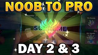 F2P Noob to Pro in Anime Warriors 3! Day 2 & 3