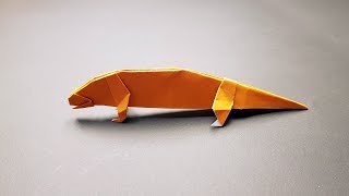 Origami Instructions - How to Make Origami Komodo Dragon 아주 쉬운 코모도 드래곤 종이접기