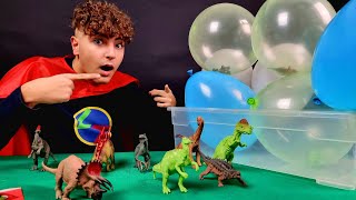 TROVA il DINOSAURO nel PALLONCINO - War Saurus Family edition