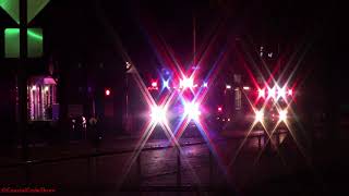 Eugene-Springfield Fire and EMS E1+M1 responding/arriving