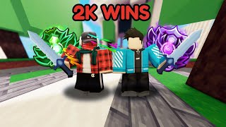 I got to 2,000 Wins in Roblox Bedwars...