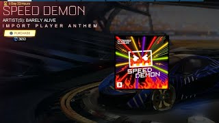 New "Speed Demon" Player Anthem In Rocket League!!