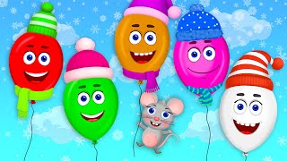 WINTER COLORED BALLS AND ANIMALS – Children's Songs – With Love for Children