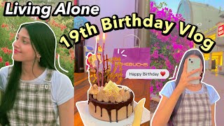 Living Alone: 19th Birthday + College Vlog (B’day, Study, Gifts) | Pragati shreya