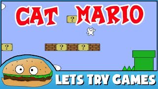 CAT MARIO 🐈 A Mario Style Game That Is Harder Than Regular Mario 🍔 Lets Try Games 🍔