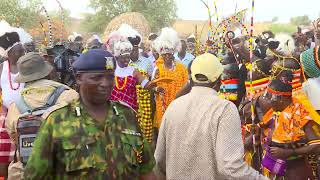 Tobong'u Lore   President Ruto joins Turkana dancers during the Turkana cultural festival in Lodwar