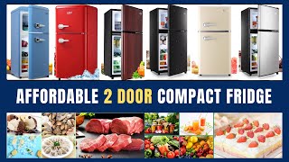 2 Door Mini Fridge - Compact Refrigerator with Freezer - KRIB BLING Compact Refrigerator