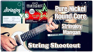 Stringjoy vs Mangan - Pure Nickel Wound Round Core - Broadways - Best vintage Guitar Strings - Novo