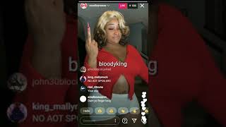 Adult Star 🔞@msnikiarenee on live IG interacting with fans 🤣(yamz🍠)