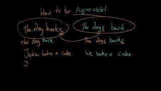 Introduction to agreement | The parts of speech | Grammar | Khan Academy