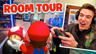 NEW Gaming Room Tour, but with Mario Kart Live!