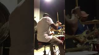 Cyber on the drums   Rehearsal time