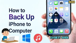 How to Backup iPhone to Computer | Backup Using iTunes | Windows 10/11 | 2024