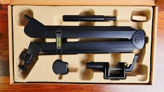 Elgato Wave Mic Arm ASMR style unboxing - no talking, cardboard box