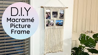 Macrame Photo Frame Hanger Tutorial | Customise to fit any layout and size pictures