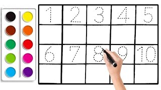 123 numbers, 123 numbers name, counting 1 to 100, 123, 1234, 1234 writing