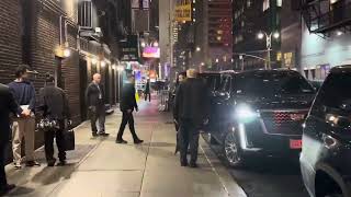 Sabrina Carpenter arriving & leaving "The Late Show with Stephen Colbert" studios in NY | Dec 10.