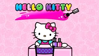 HELLO KITTY NAIL SALON GAME APP - CREATE SUPER CUTE MANICURES AND NAIL DESIGN - TESTING CREATIVITY