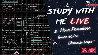 STUDY WITH ME  | Study music| engineering student | Focus| Live|  Real-time | Timer 4 hour |