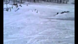 Robby Allen snowboarding back flip!