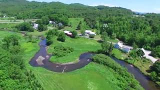 Aerial Drone Video of Barnet VT - Connecticut River - Green Mountain Drone