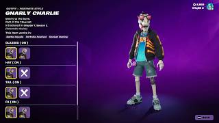 Fortnite Gnarly Charlie (Brain Rot?) Skin Showcase